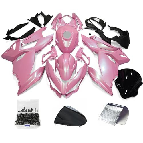 ZXMOTO Pink Chameleon Fairings with Gas Fuel Tank Fit for Kawasaki Ninja 400 2018-2023 2022 2021 2020 2019，EX400 Injection ABS Plastic Bodywork