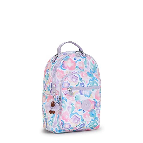Image of Kipling Seoul Small Tablet Backpack Aqua Flowers One Size