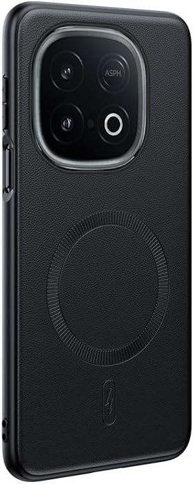 Pzwoxukhov Compatible with Vivo Iqoo Z10 Turbo 5G Case Cover,PU Leather,Shockproof Phone Case,Compatible with MagSafe,Compatible with Vivo Iqoo Z10 Turbo Pro 5G Case Black