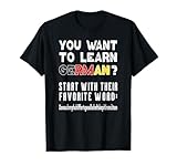 Camisa de habla alemana divertida alemana Aprendizaje de palabras alemanas Camiseta