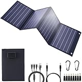 2026Upgrade 40W Foldable Solar Panel Charger,25% High Efficiency Portable N Type Cell,USB-C/USB-A/DC12V MPPT Fast Charging, IP67 Waterproof Lightweight Solar Charger for Outdoor Travel Emergency