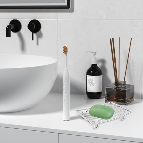 Sucritude Porte-Savon de Salle de Bains - Support Auto-Égouttant pour Savon de Salle de Bains | Grille Drainante en Acier Inoxydable pour Éponge Lavage Évier Maison Salle de Bains Voyage Baignoire – vue 9