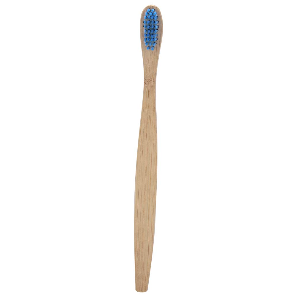 Fafeicy Toothbrush Biodegradable Soft Nylon Toothbrush with Ergonomic Handle PVC 6 Colors Blue
