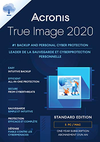 Acronis True Image 2020 | 5 Devices [PC/Mac Online Code]