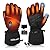 Upgraded Heated Gloves Men Women,Ski Motorcycle Electric Battery Mittens Gloves (XXL)