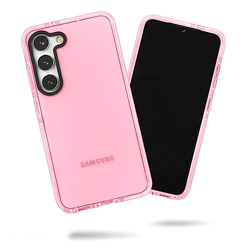 SteepLab Barrier Case for Samsung Galaxy S23 (6.1” Screen) - Impact Absorbing Case with Full Body Drop Protection and Enhanced Grip (Subtle Pink Peach)