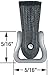 Tanis Brush MB710460 Metal Back Strip Brush with 5/16" Galvanized Steel Backing, 0.035" Diameter Teflon Bristles, 5