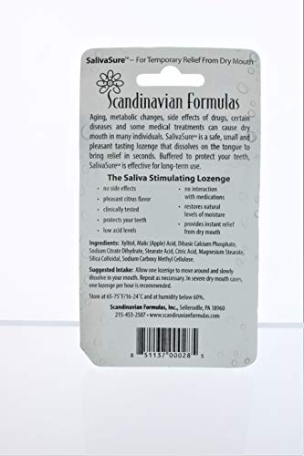 Scandinavian Formulas, Salivasure Flip Top Box 90 Lozenge