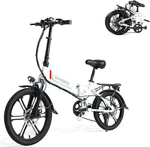 SAMEBIKE 20LVXD30-II Bicicleta Eléctrica Plegable 48V 10.4Ah Bicicleta eléctrica con 7 Velocidad y...