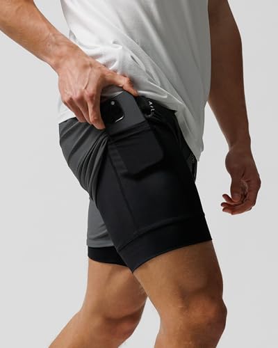 THREE NAILS Pro-Tech 2.0 Liner Short - 7” Inseam, Built-in Liner with Pockets - Athletic Short for Men3