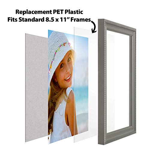 Image of Icona Bay PET Plexiglass, Thin & Flexible Plastic Sheets (8.5x11 x 0.03 inch, Clear, 2 Pack), Easy to Cut for DIY Art Projects, Picture Frame Replacement Glass, PET Sheeting is Pliable Unlike Acrylic