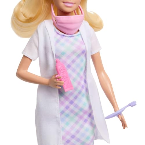 Muñeca Barbie Dentist con set dental y accesorios miniatura 4