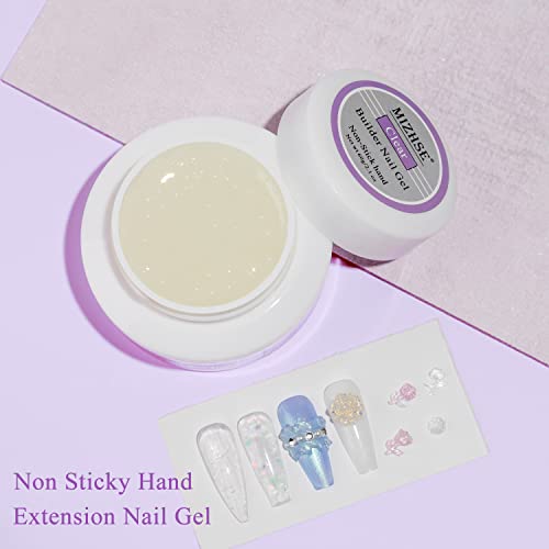 Mizhse Solid Builder Gel For Nails, Clear Nail Sculpture Gel Solid Extension Gel Non-Sticky Hand Carving Gel Modeling Nail Art Gel 60G #TOP4