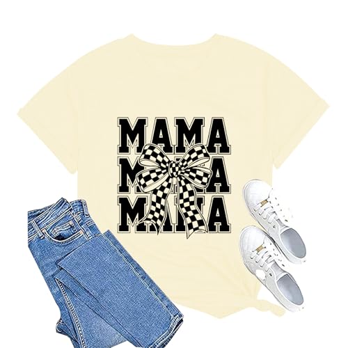 T-shirt ample manches courtes chemises pour femmes Mama vêtement été col rond