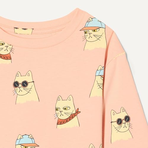Image of Amazon Essentials Girls and Toddlers' Long Sleeve T-Shirt and Pull on Pants Set