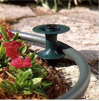 Miniatura 3 de Rocky Mountain Goods Espiga de guía de manguera, mantiene la manguera de jardín fuera de los macizos de flores, punta de metal larga recubierta