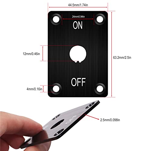 Weideer K-047-ON OFF Toggle Switch Panel On Off Bracket 12Mm Mounting Holes Aluminium Housing Black thumb #3