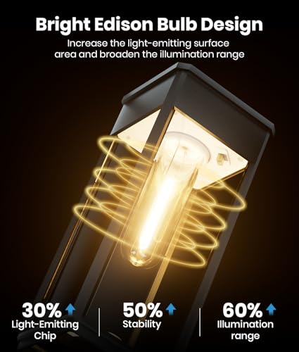 Solar Pathway Lights Outdoor, 8 Pack Bright Solar Lights Outdoor, Auto On/Off, IP65 Waterproof Solar Garden Lights Solar Powered Landscape Lighting for Yard Patio Walkway Driveway Pathway - Image 6