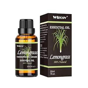 Lemongrass Essential Oil, Essential Oil,100{b13794532221bd7716b1630afd9d7d94fcba1925a8b0df34bdffa89758f7d763} Natural Essential Oil-Perfect for Diffuser, Humidifier,Aromatherapy, Massage,Skin & Hair Care,1.01fl oz