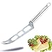 Kerafactum, coltello da formaggio in acciaio inox, adatto anche per duro, con manico rotondo il set espandibile, tagliaverdure forchetta portata, lavabile lavastoviglie