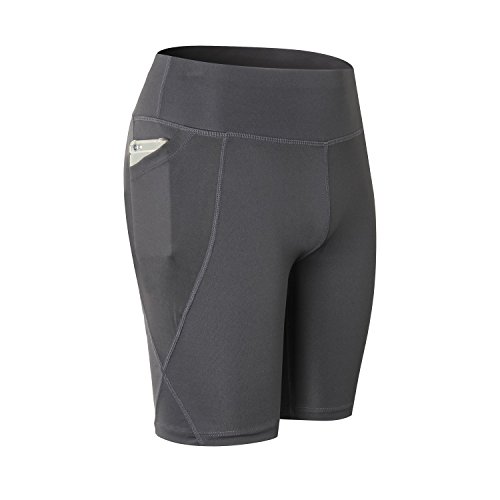 Qutool Leggings pour Femmes Leggings Taille Haute Leggings de Sport pour Femme Pantalon de Yoga Collants d'entraînement Pantalon de Course, Femme, 3Grey, m Cover