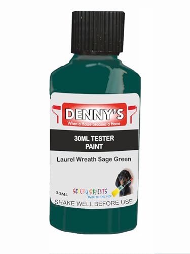 Premium Interior Wall & Furniture Chalk Paint – Laurel Wreath Sage Green – Rich Matt Finish, Durable & Washable, Low Odour, Ideal for Living Rooms, Bedrooms & Hallways (30ML Tester Bottle)