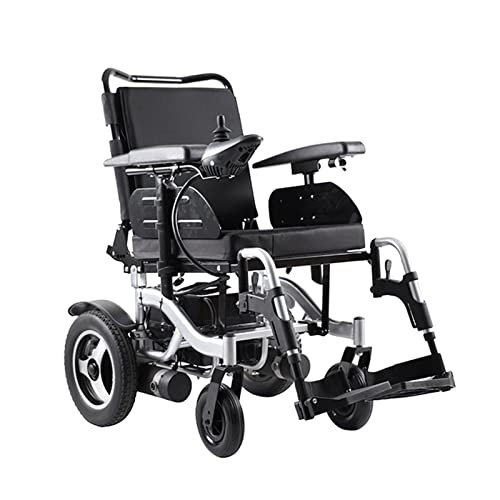 YAOHAOHAO Silla de Ruedas eléctrica con escalones Plegables Ligeros para Personas Mayores con discapacidad