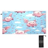 ATTX Cute Flying Piglove Pattern Beach Towel 31x71 Inch - Lightweight Quick Dry Sand Resistant Microfiber Towel Blanket for Pool, Yoga, Gym & Travel | Multipurpose Swim Bath Sports #390