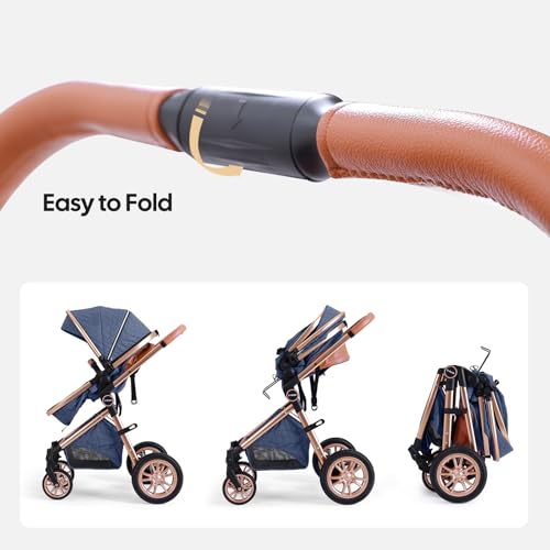 Image of Cochildor DuraFlex 2 in 1 Baby Stroller, Foldable Travel Stroller