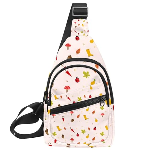 Bolsa de pecho para mujer impermeable con diseño de gatos para senderismo y viaje