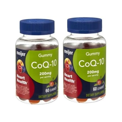 Kasa Style Meijer CoQ10 200 mg Dietary Supplement - Heart Health Support - 2 Bottles of 60 Gummies - 2 Month Supply Cover