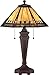 Quoizel TF1135T Arden Tiffany Table Lamp, 2-Light, 120 Watts, Russet (24" H x 16" W)