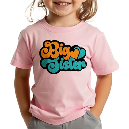 Image of Big Sister Shirt for Girls Toddler Kids Pregnancy Announcement Promoted to Big Sis T-Shirt Summer Short Sleeve Top