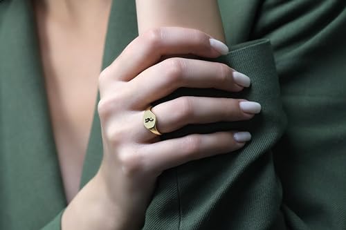 Bague chevalière dragon en or 14k forgée à la main style héraldique - 2