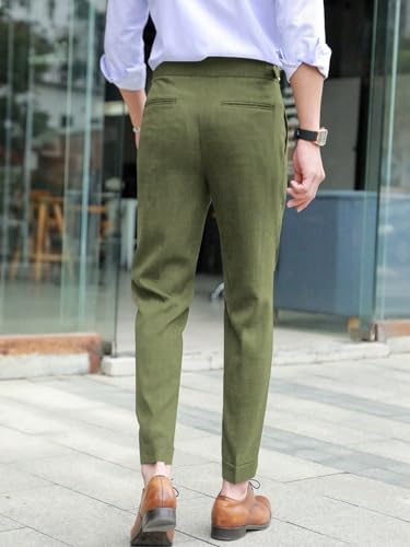 Floerns Men's Classic Fit Flat Front Dress Pants Office Business Trousers2