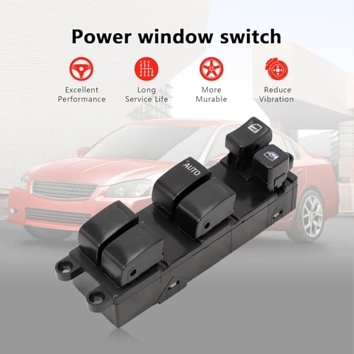 Image of Left Master Window Switch for Altima 2002 2003 2004 2005 2006 16+3 Pins Drivers Side Window Switch with Only Driver Auto Down 54018J005