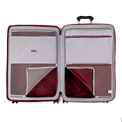Image of Travelpro Maxlite Air Hardside Expandable Checked Luggage, 8 Spinner Wheels, Lightweight Hard Shell Polycarbonate Suitcase, Cabernet, Checked Large 28-Inch
