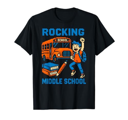 Rocking Middle School Fun Boys Video Game Back to School Bus T-Shirt
