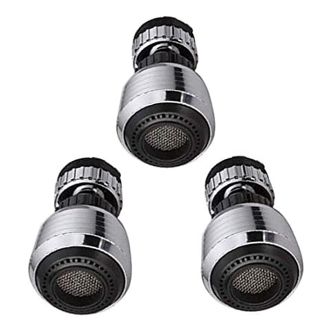 360 Rotate Swivel Water Saving Tap Aerator Diffuser Faucet Nozzle Filter Adapter 3pcs Cover