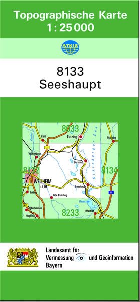 TK25 8133 Seeshaupt: Topographische Karte 1:25000 (TK25 Topographische Karte 1:25000 Bayern)
