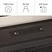GarveeHome Full Size Headboard with LED Lights & Charging Station, Industrial Metal and Wood Headboard, Adjustable Height, Storage Rack, Sturdy and Stable, Easy Assembly, Black