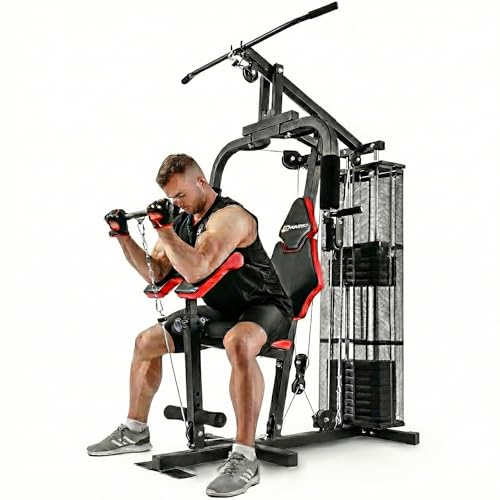Hop-Sport Kraftstation für Zuhause | Fitnessstation mit 66 kg...