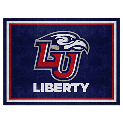 FANMATS 20198 Liberty University 8ft. x 10 ft. Plush Area Rug