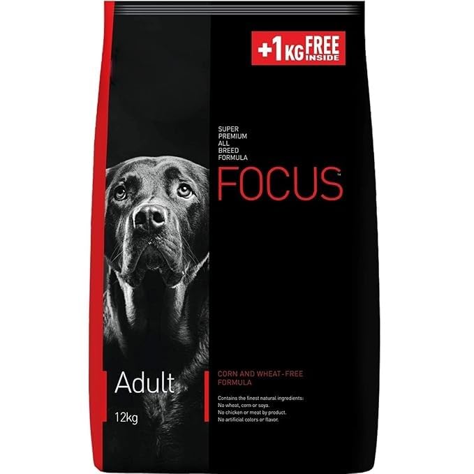 Image of Dog Food Focus Adult Super Premium Dog Food, 12 kg (+1kg Extra Free Inside), Total 13 Kg