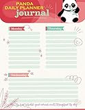 panda daily planner journal: Get ahead of the day with this daily planner. | Large format. Useful...