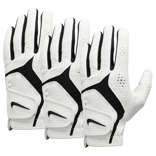 Gants de golf Nike Dura Feel X pour femme 3 PK taille XL blanc