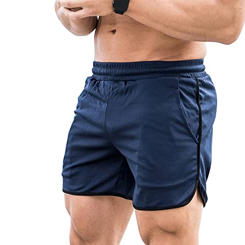 Homesen Calções de fitness masculinos de secagem rápida para academia de praia calções de verão para