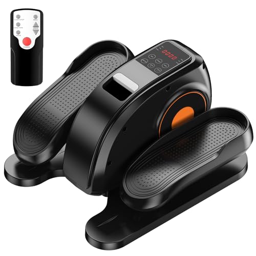 DUMOS Under-Desk Elliptical MachineCompact & Quiet Mini Pedal Exerciser with Adjustable Speed LED Display Portable Fitness Solution for Home or Office Workouts Black