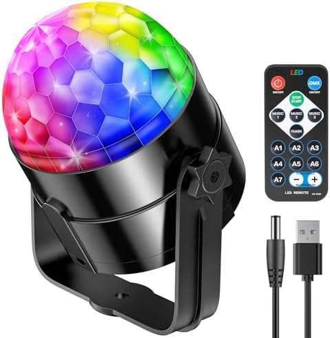 RGB Discokugel 360° Drehend – Soundaktivierte Partylicht Mit Fernbedienung Für Drinnen & Draußen