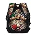 KOSUES Mexican American Flag Eagle Laptop Backpacks Double Shoulder Laptop Pack Bag Daypack Back Pack Bags Rucksack Computer Bag with Side Pockets Front Zipper Pockets For Commutes Travel